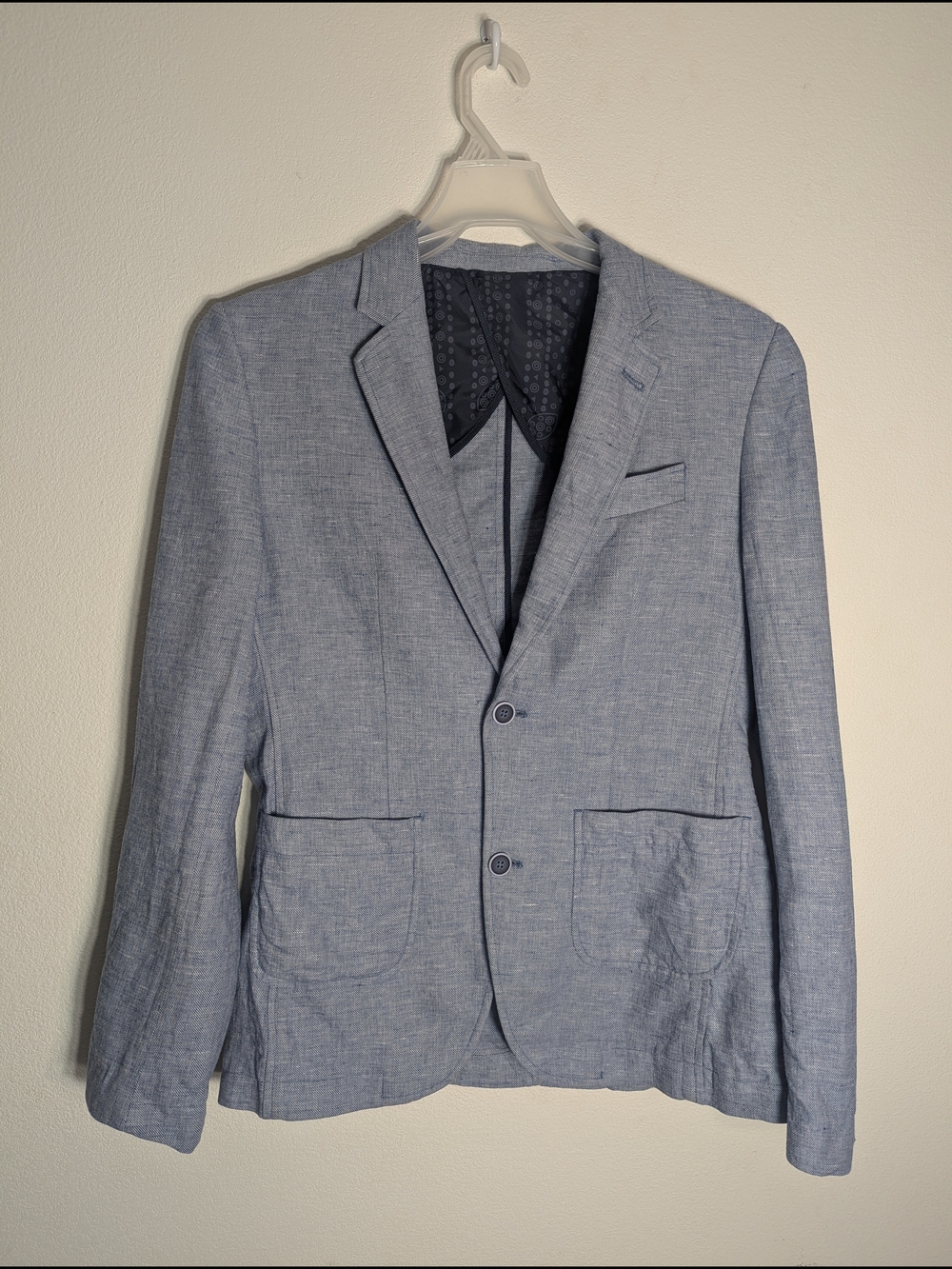 Celio Mens Blazer Suit Sport Coat Linen Cotton Blend Quiet Luxury Summer Size 48